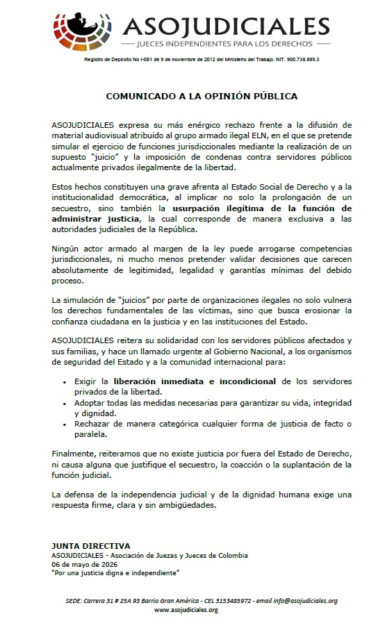 COMUNICADO A LA OPINIÓN PÚBLICA #32